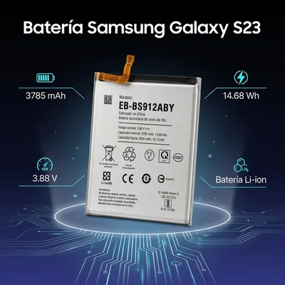 Batería para Samsung S23 3785mAh — vista posterior