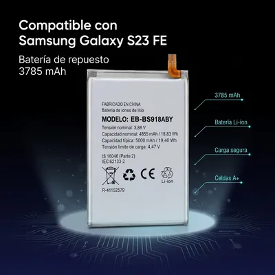 Batería para Samsung S23 Ultra 3900mAh — detalle de celda