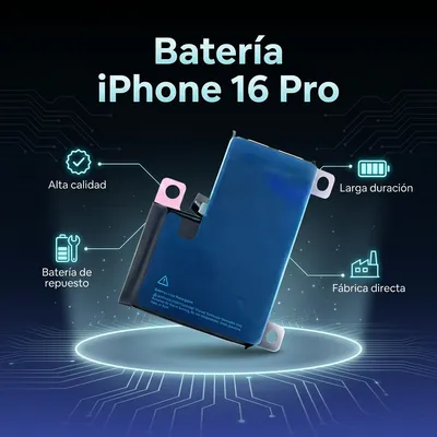 Batería para iPhone 16 Pro — vista posterior