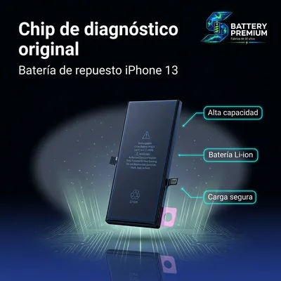 Batería para iPhone 13 — detalle de celda