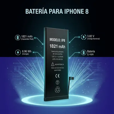 Batería para iPhone 8 — vista posterior