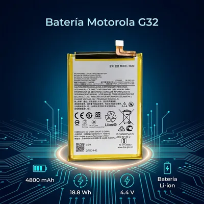 Batería para Moto G32 4800mAh — vista posterior