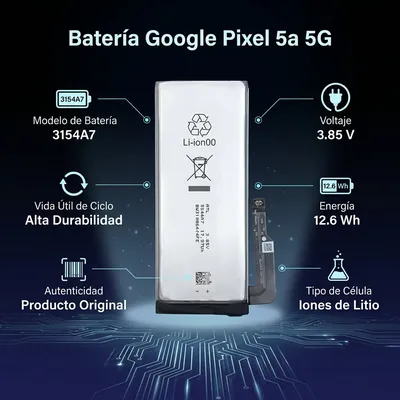 Batería para Google Pixel 5A 5G — vista posterior