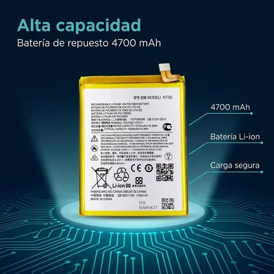 Batería para Moto Edge 20 Lite 4700mAh — detalle de celda