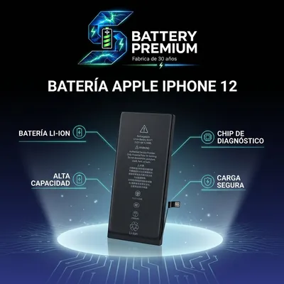 Batería para iPhone 12 2500mAh — vista posterior