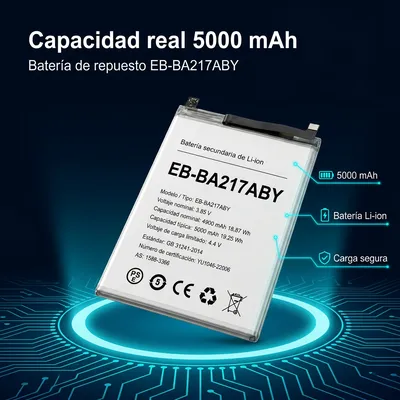 Batería para Samsung A21S 4900mAh — detalle de celda
