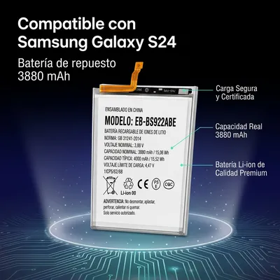 Batería para Samsung S24 Plus 3880mAh — detalle de celda