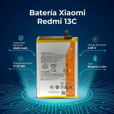 Batería para Redmi 13C 4600mAh — vista posterior