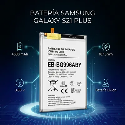 Batería para Samsung S21 Plus 4680mAh — vista posterior