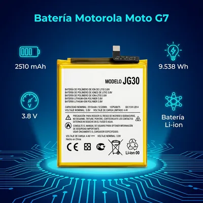 Batería para Moto G7 — vista posterior