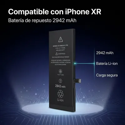 Batería para iPhone XR 2942mAh — detalle de celda