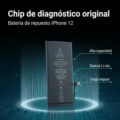 Batería para iPhone 12 2500mAh — detalle de celda