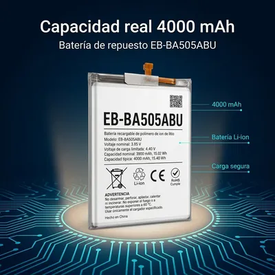 Batería para Samsung A20 4000mAh — detalle de celda
