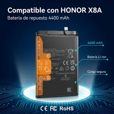 Batería para Honor X8A 4400mAh — detalle de celda