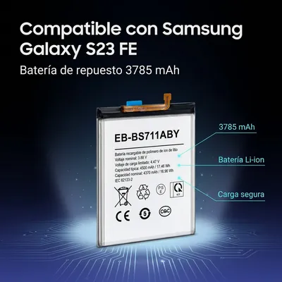 Batería para Samsung S23 FE 3785mAh — detalle de celda