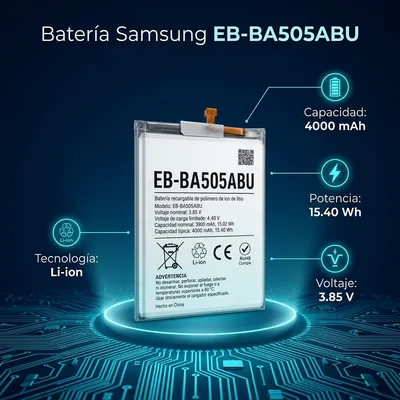 Batería para Samsung A20 4000mAh — vista posterior