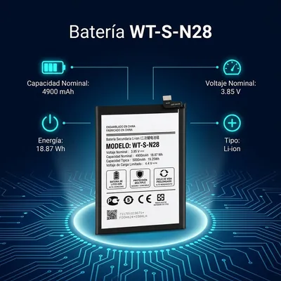 Batería para Samsung A05 4900mAh — vista posterior