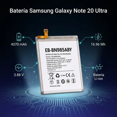Batería para Samsung Note 20 Ultra 4370mAh — vista posterior