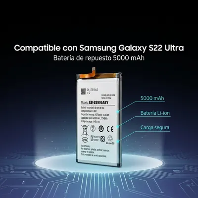 Batería para Samsung S22 Ultra 4370mAh — detalle de celda