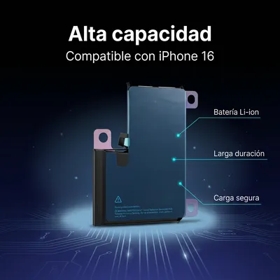 Batería para iPhone 16 — detalle de celda
