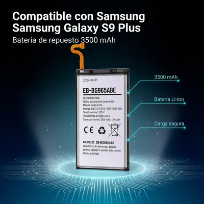 Batería para Samsung S9 Plus — detalle de celda