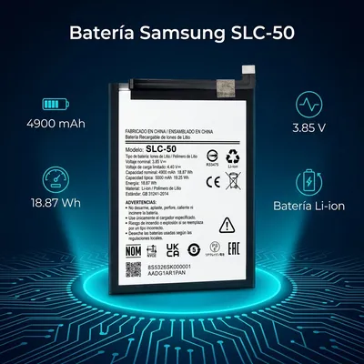 Batería para Samsung A03 Core 5000mAh — vista posterior