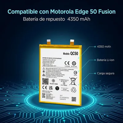 Batería para Moto Edge 50 Fusion 4350mAh — detalle de celda