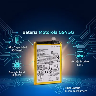 Batería para Moto G14 3000mAh — vista posterior
