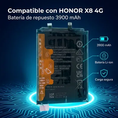 Batería para Honor X8 4G 3900mAh — detalle de celda