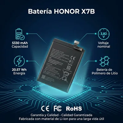 Batería para Honor X7B — vista posterior