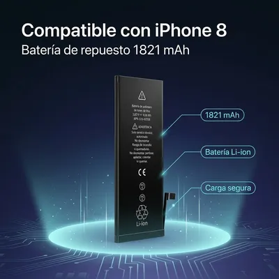 Batería para iPhone 8 — detalle de celda
