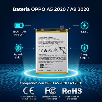 Batería para Oppo A5 2020 3900mAh — vista posterior