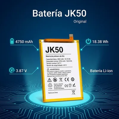 Batería para Motorola JK50 4850mAh — vista posterior