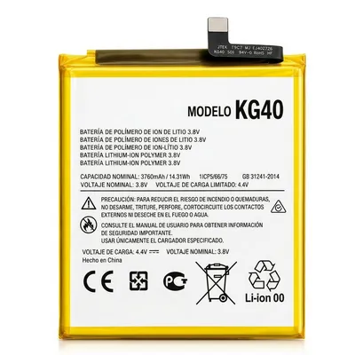 Batería para Moto G8 Play 3760mAh — vista frontal