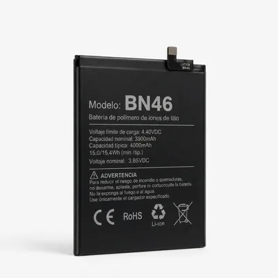 Batería para Redmi Note 8 BN46 3900mAh — vista frontal