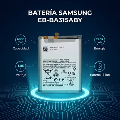 Batería para Samsung A31 4030mAh — vista posterior