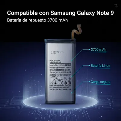 Batería para Samsung Note 9 — detalle de celda