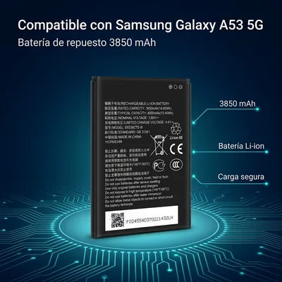 Batería para Samsung A53 5G 4000mAh — detalle de celda