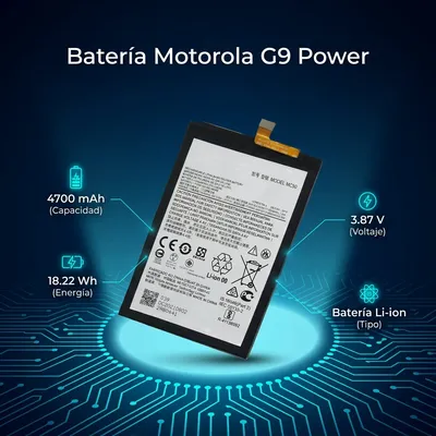 Batería para Moto G9 Power 4700mAh — vista posterior