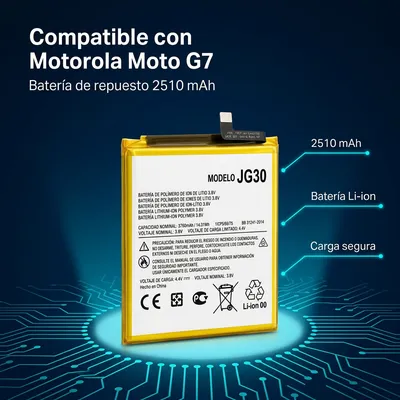 Batería para Moto G7 — detalle de celda