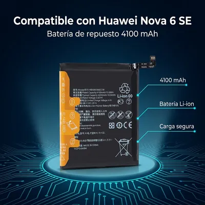 Batería para Huawei Nova 6SE 4100mAh — detalle de celda