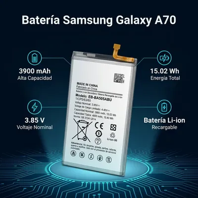 Batería para Samsung A70 3900mAh — vista posterior