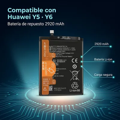 Batería para Huawei Y5 2018 2920mAh — detalle de celda
