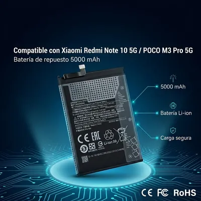 Batería para Redmi 10 5G — detalle de celda