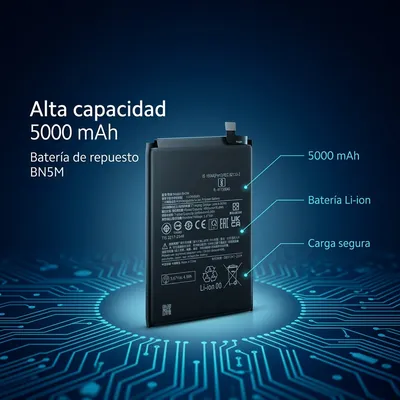 Batería para Redmi Note 12 4G 5000mAh — detalle de celda