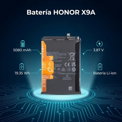 Batería para Honor X9A 5080mAh — vista posterior