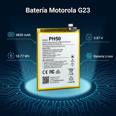 Batería para Moto G23 — vista posterior