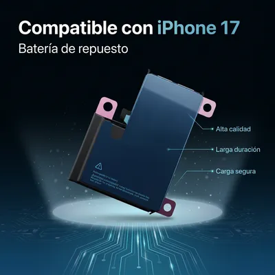 Batería para iPhone 17 — detalle de celda