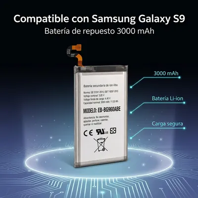 Batería para Samsung S9 — detalle de celda