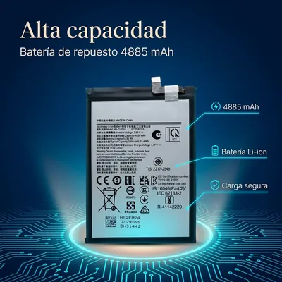Batería para Samsung A06 4885mAh — detalle de celda